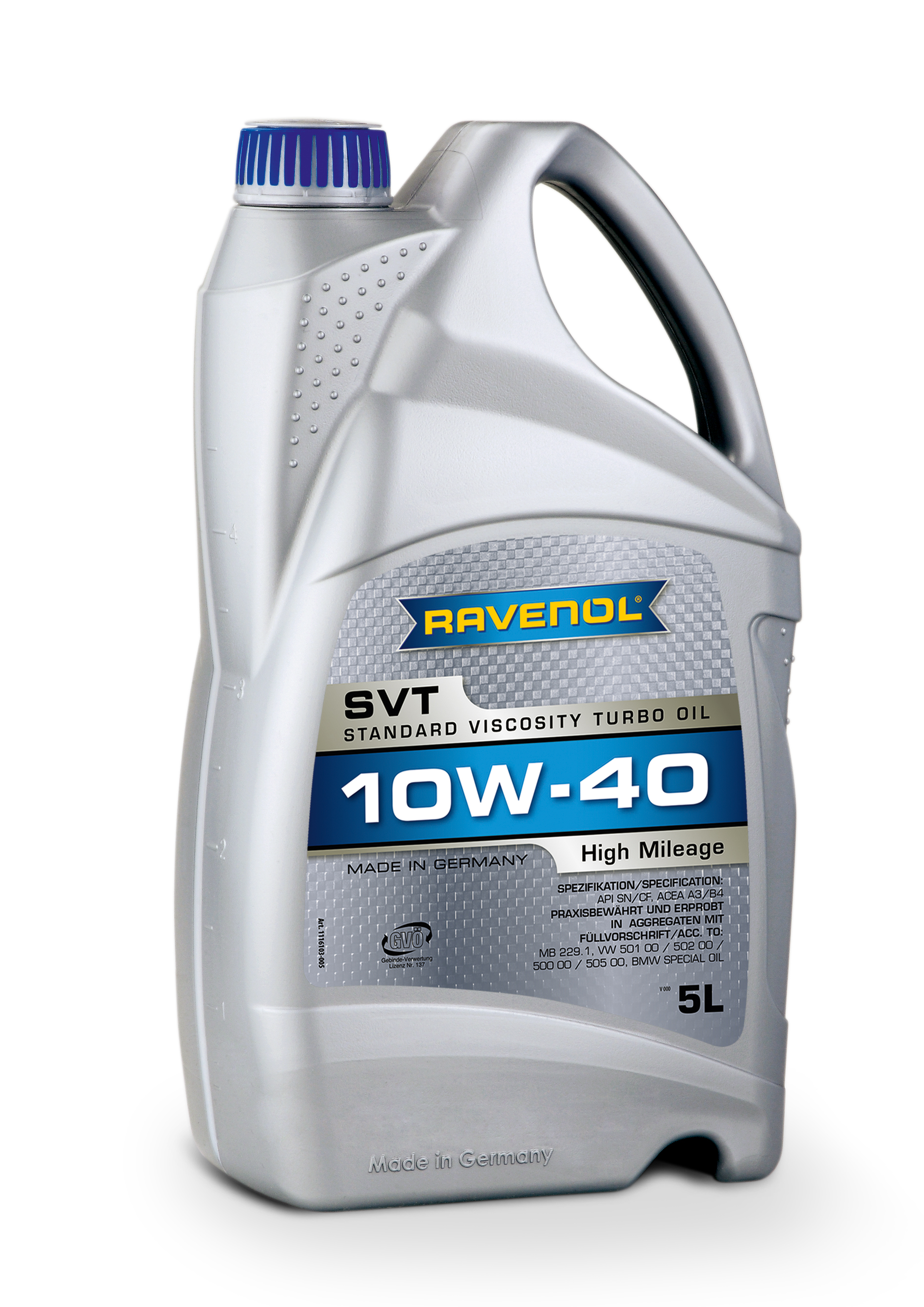 Масло моторное полусинтетическое RAVENOL SVT Stand.Viscosity Turbo Oil SAE 10W-40 5л