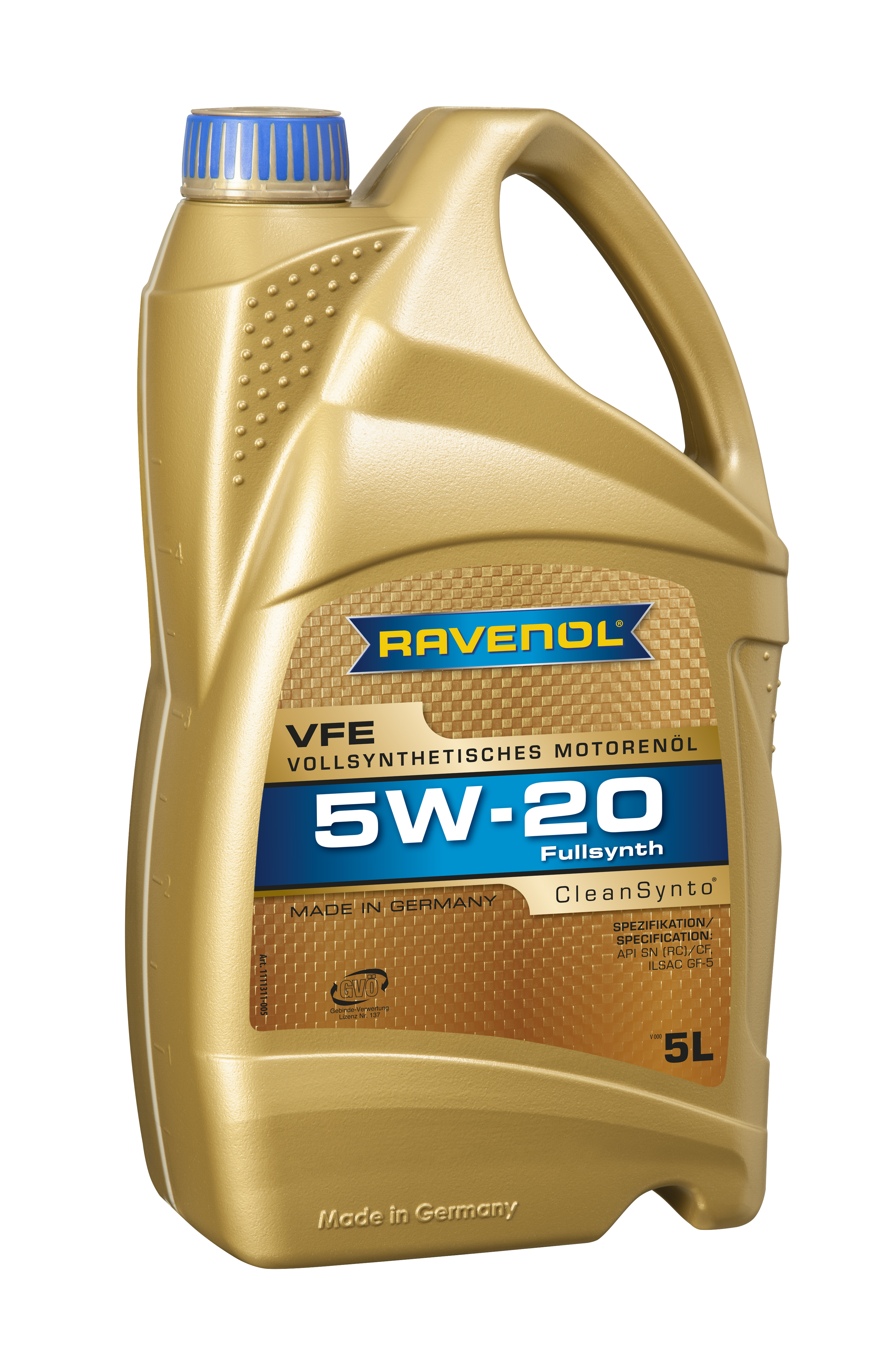 Масло моторное синтетическое RAVENOL VFE SAE 5W-20 5л